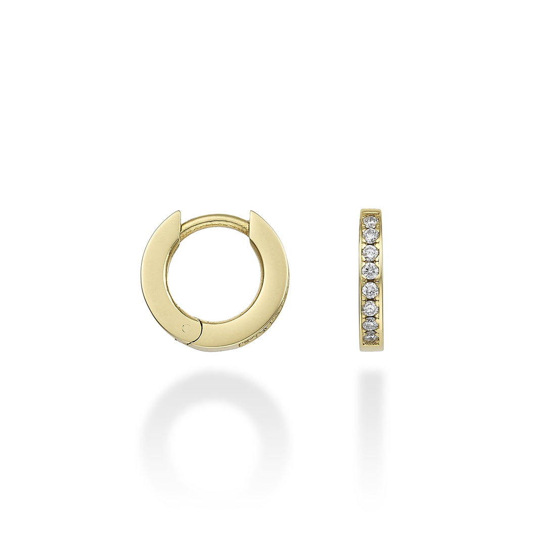 Mikiko or 18k round diam. 0.08 ct yellow gold diam. east. 10mm MO5062O1BR008
