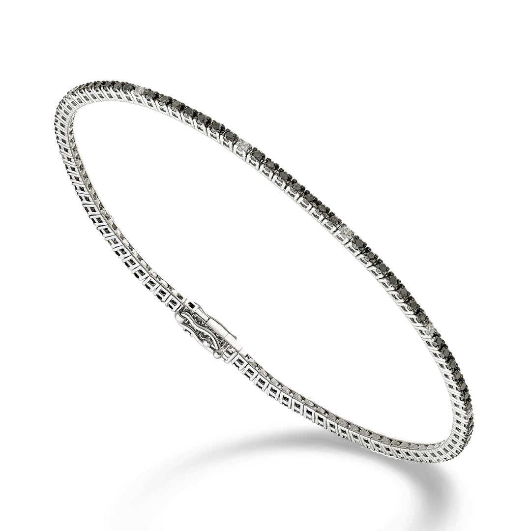 Mikiko br tennis 18k diam. black ct.0.90 diamonds ct.0.13 cm.17.2 - 94 settings MBTF0011BKDIO4