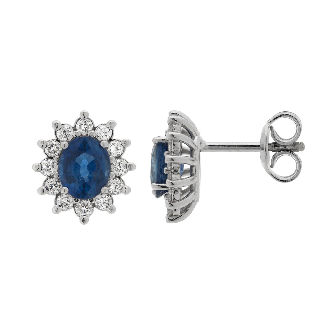Golay 5x6 oval sapphire and diamond earrings OCL019WDIZB-23321110160