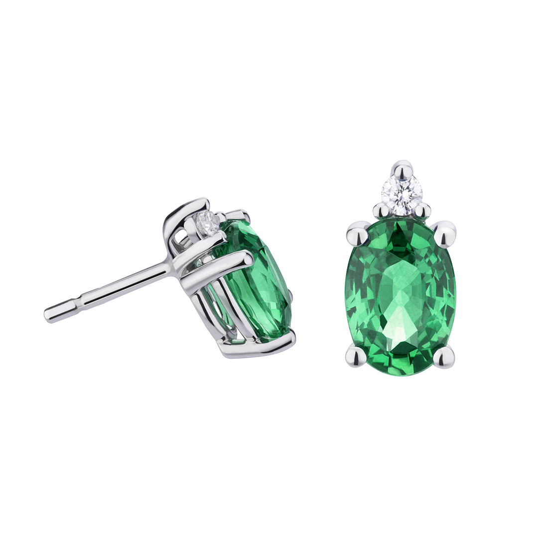 Golay oval emerald earrings 7x5 and diamonds OCL092DISM2-21067000020
