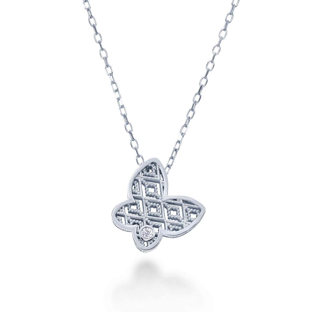 Mikiko cl 18k white gold butterfly diam. ct.0,01 MDFARFO4