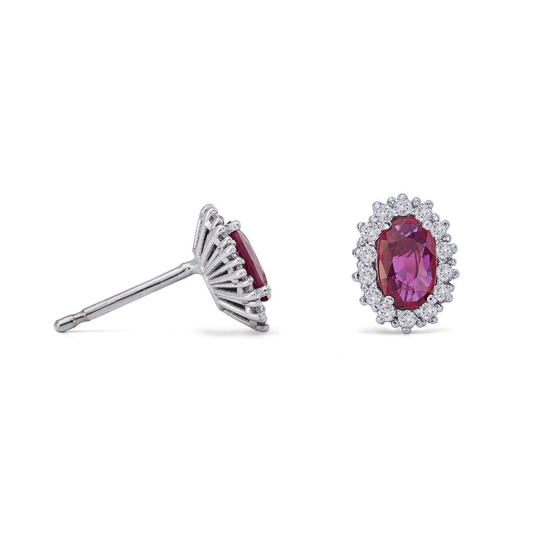 Mikiko or 18k ruby ​​n. oval 6x4 ct.0.80 diam. 0.26 ct MO5068O4RBN