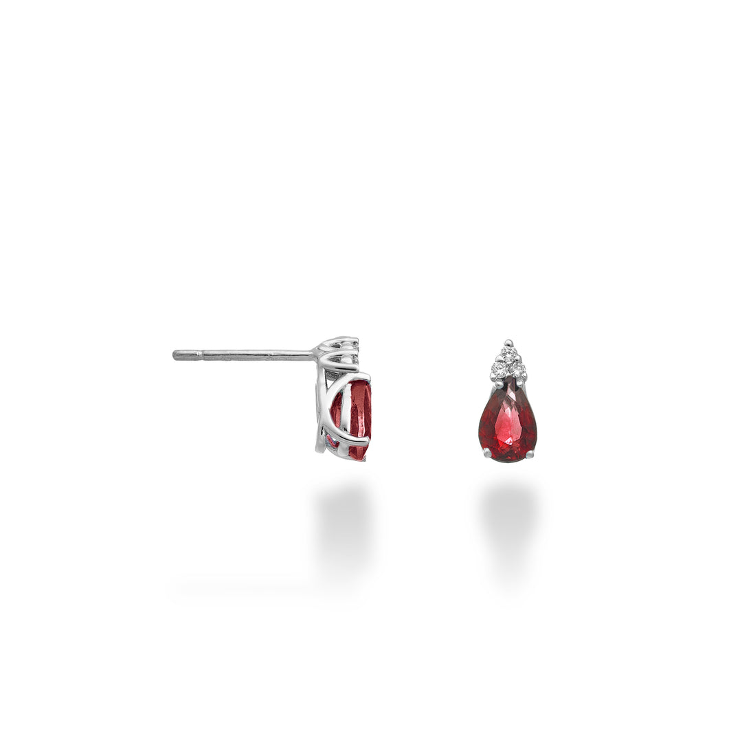 Mikiko or 18k ruby ​​n. 6x4 drop and three diamonds MO5173O4RBN084