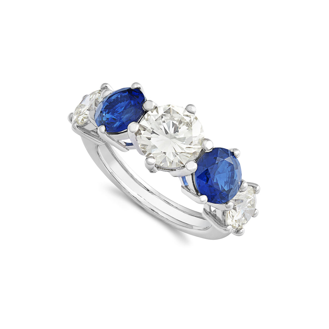 Golay diamond and sapphire ring APU373DIZB-19317110048