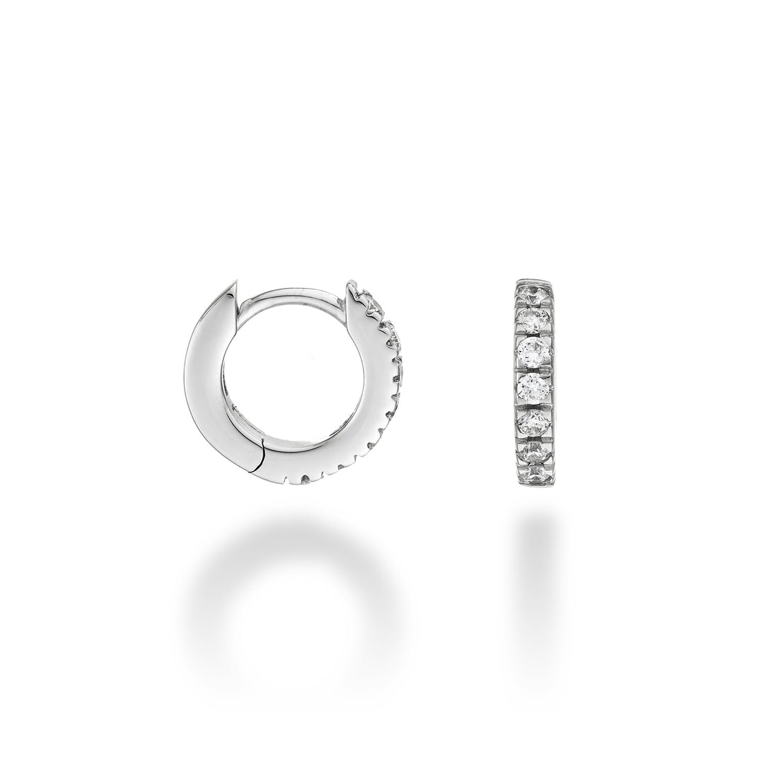 Mikiko or 18k ct.0.23 size 1 white gold diam. east. 10mm MO5079O4BR023-1