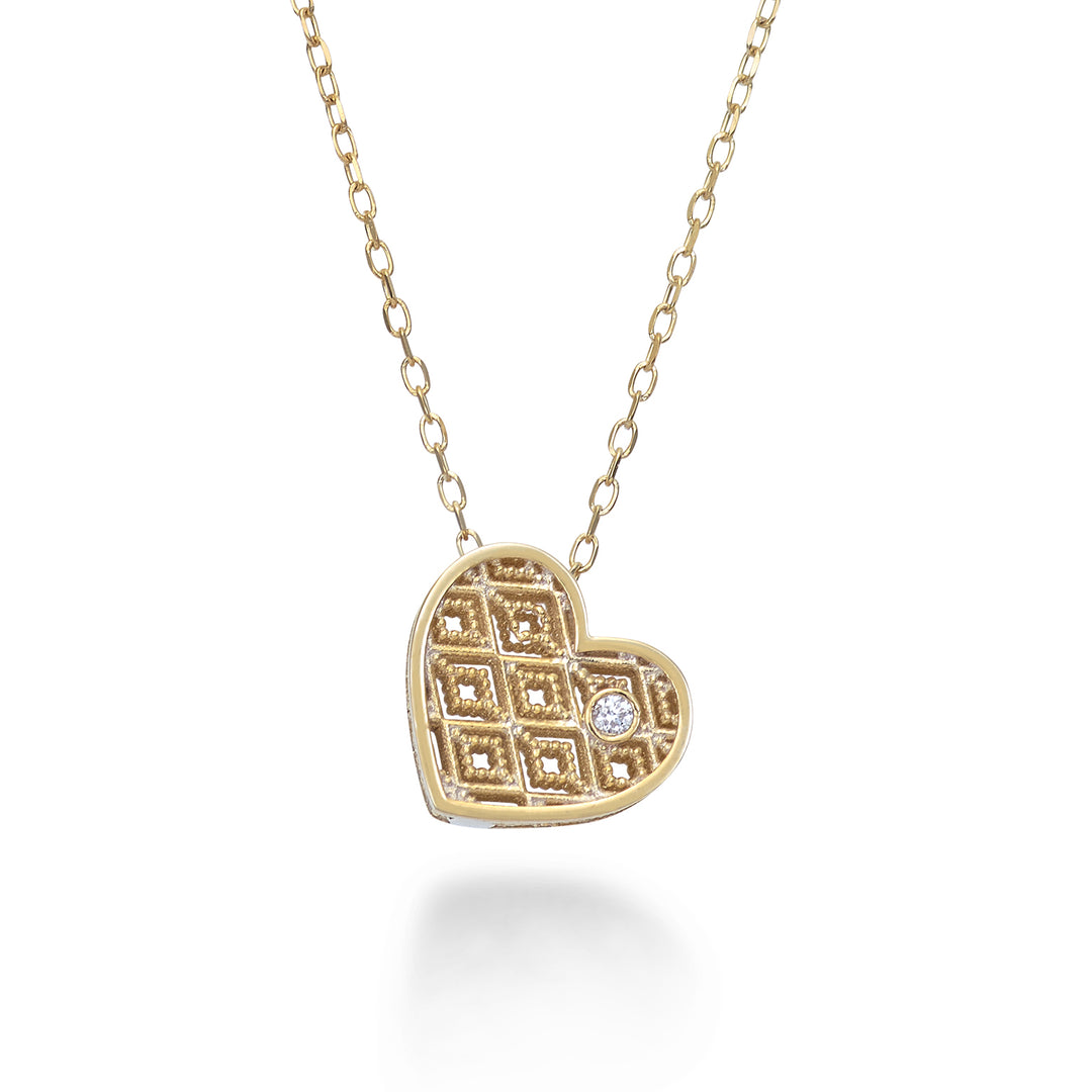 Mikiko cl 18k yellow gold heart diam. ct.0,01 MDHEART1