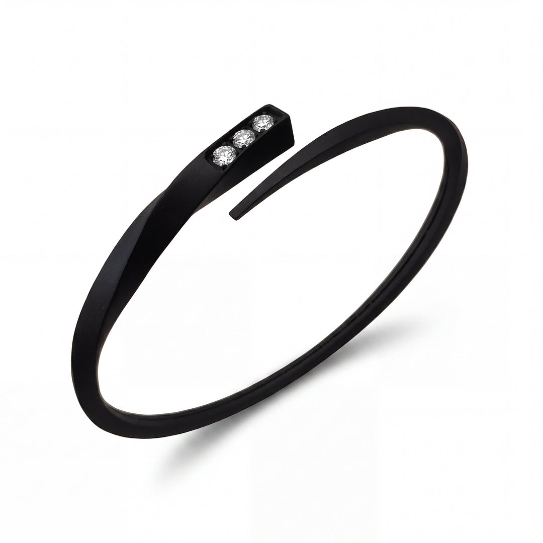 Golay black titanium slave bracelet with square torsion section and lab g.d. on the larger end GBR060DINE_M