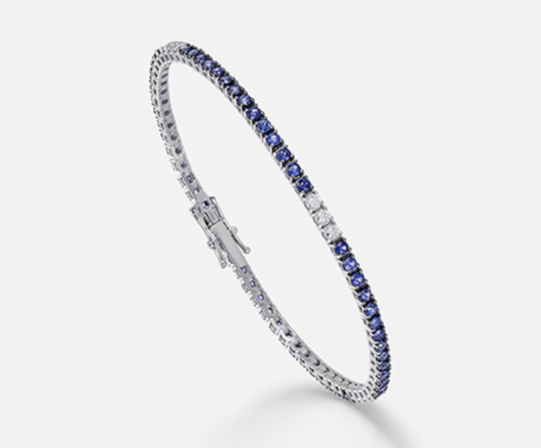 Mikiko br tennis 18k sapphires 2.50 ct diam. ct.0.40 cm.17.5 MB5021O4ZFD272.17.5