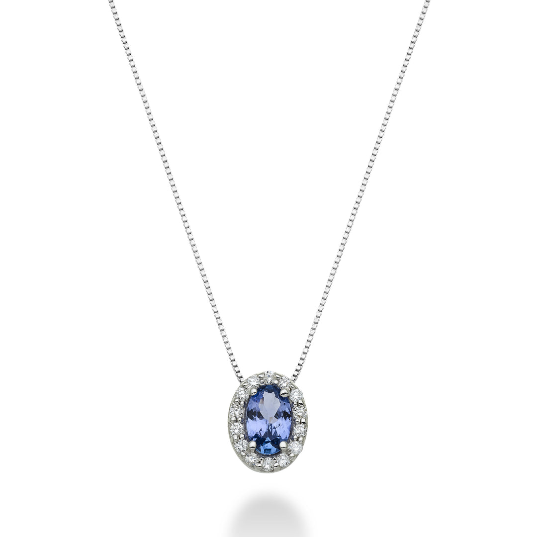 Mikiko cl 18k tanzanite n. oval 6x4 ct.0.38 dia ct.0.09 MD5059O4TZN