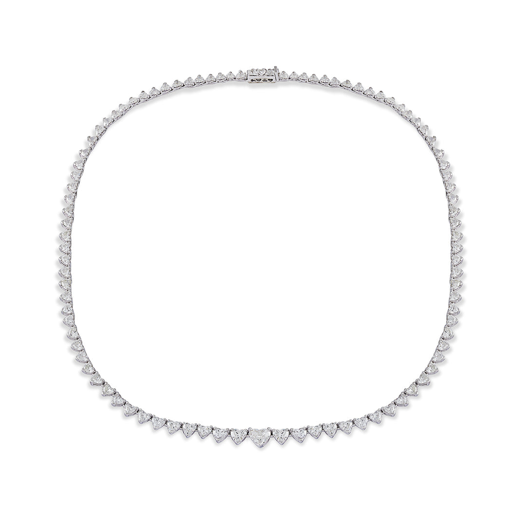 World Diamond Group scalar tennis necklace with heart cut diamonds GPU397DI-23020110035
