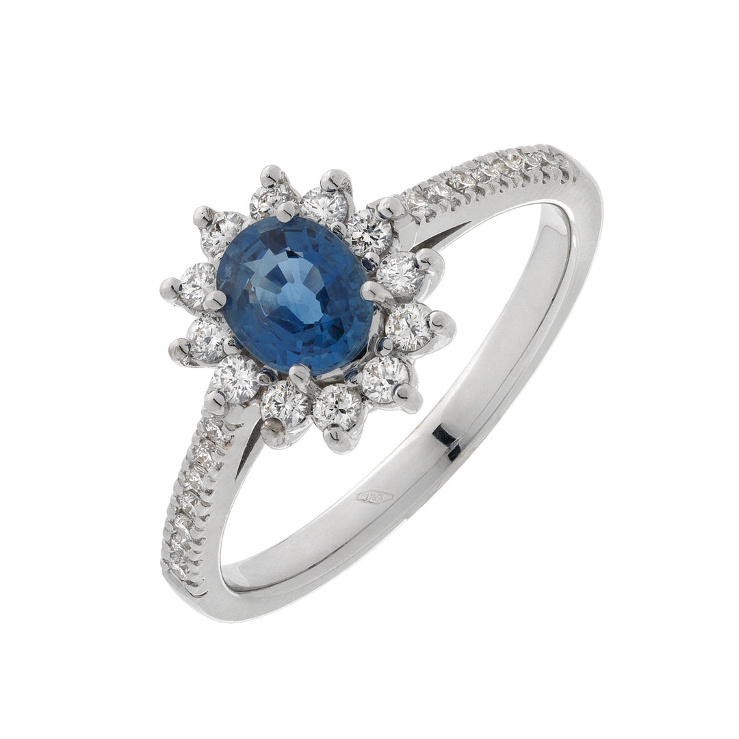 Golay oval sapphire ring 6x4 cont. and diamonds on shank ACLC020WDIZB-16236110248