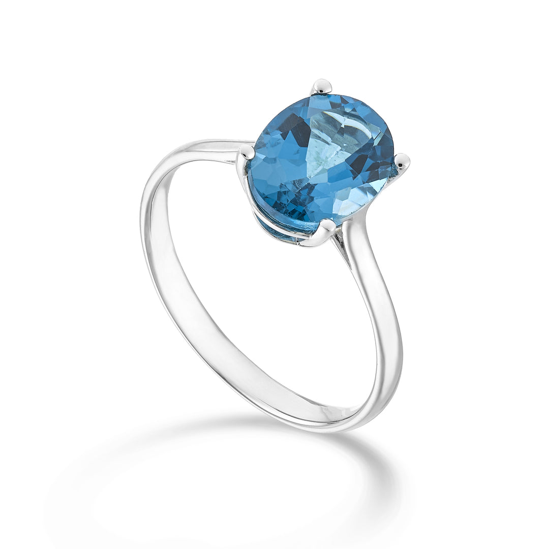Nihama an 18k oval London blue topaz 9x7 ct.2,00 NA5173O4TPBL
