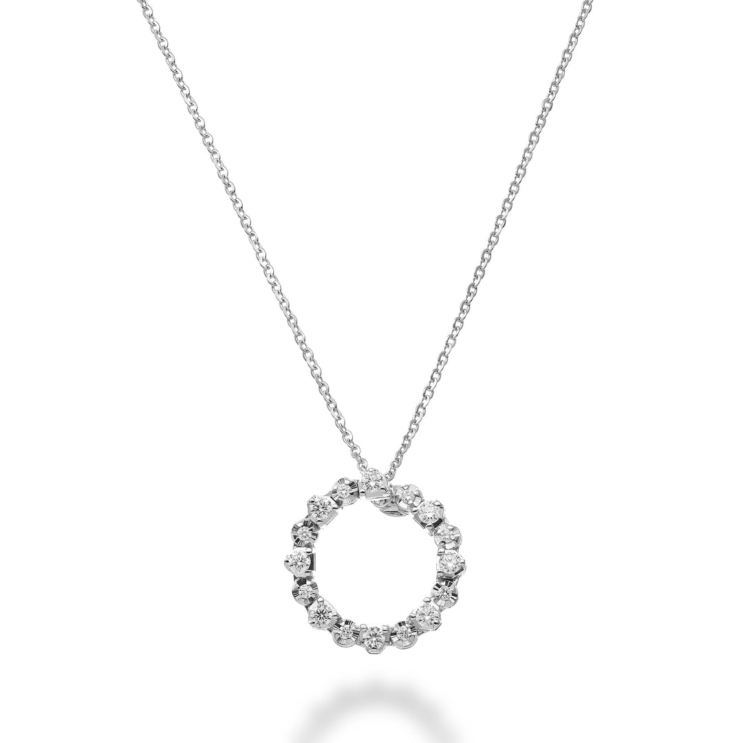 Golay choker fishhook pendant with triangular bezel GPEN598D0035-25196110146