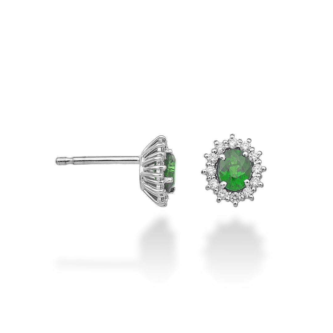 Mikiko or 18k oval emerald 5x4 ct.0,60 diam. 0.20 ct MO5104O4BE
