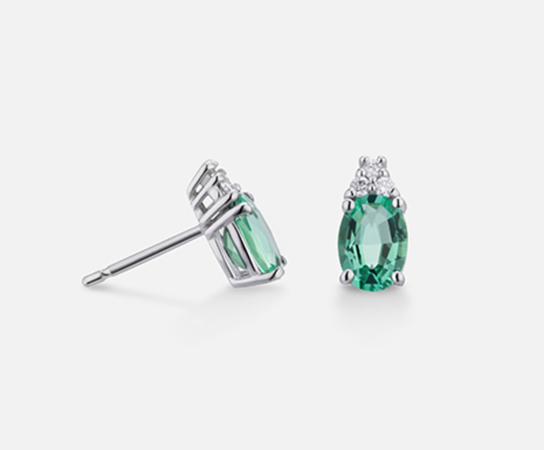 Mikiko or 18k oval emerald 7x5 ct.1.20 dia ct.0.09 MO5034O4BE