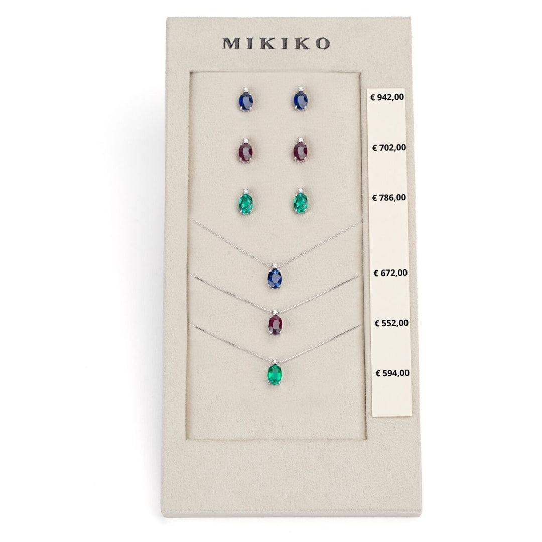 Mikiko package cl 5035 + or 5024 18kt oval 7x5 sapphire, ruby ​​and emerald tr. M.LIGHTBOX.10-T