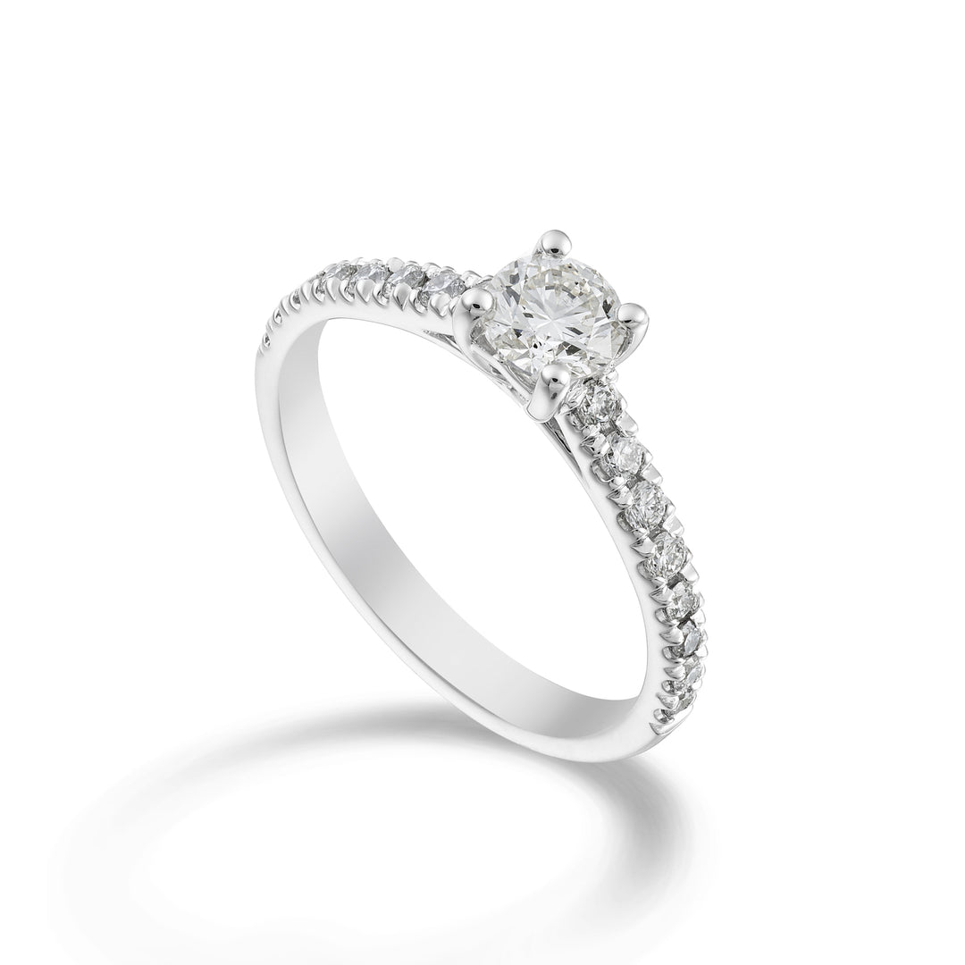 Golay solitaire ring with central recessed shank. 0.40ct ASLG400DI040-24143110168