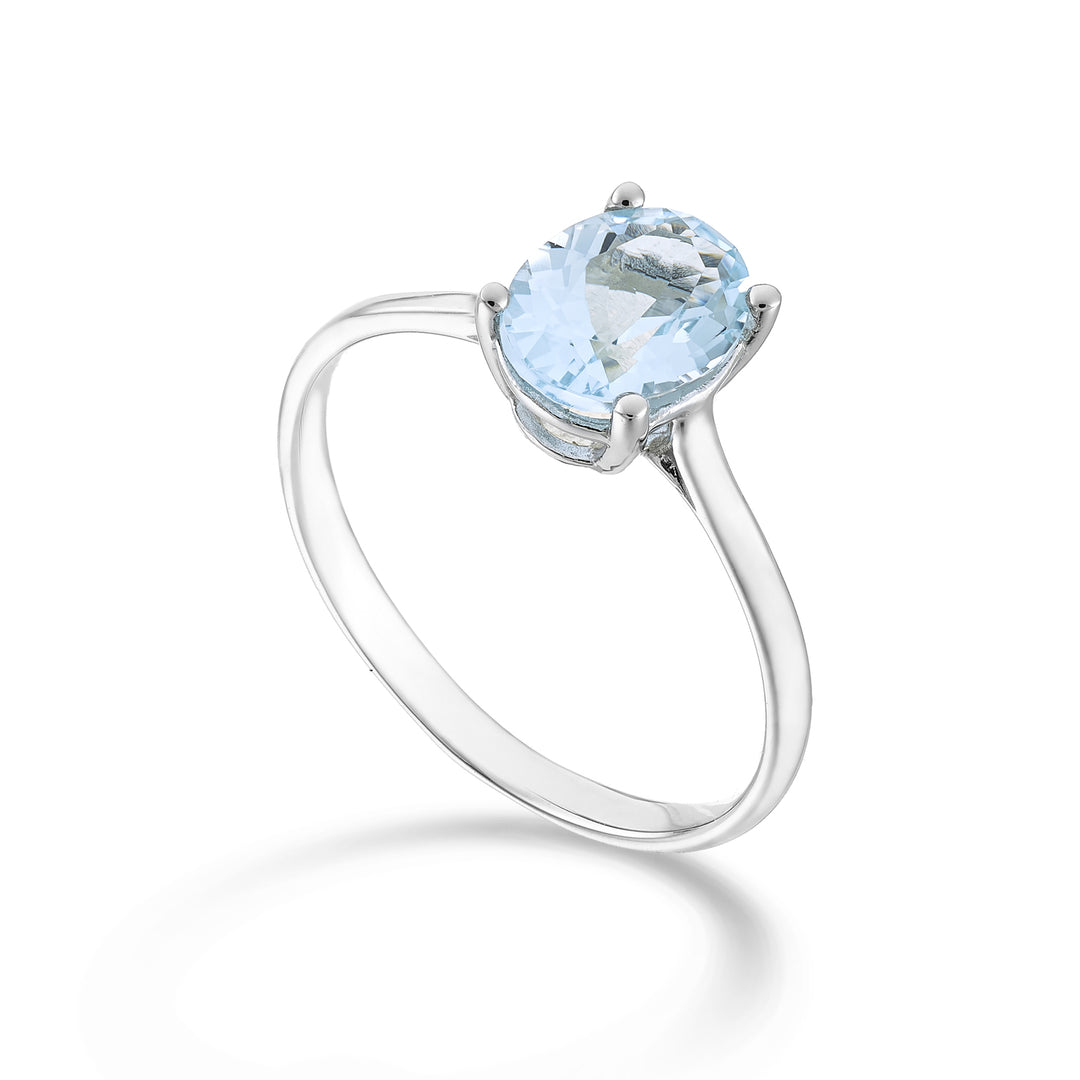 Nihama an 18k oval aquamarine 8x6 ct.1,00 NA5172O4AM