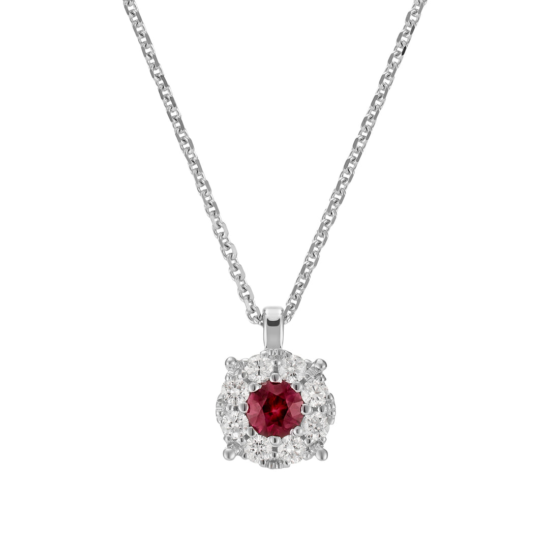 Nihama cl 18k ruby ​​n. 0.12 ct diam. ct.0,10 NGGICE01DIRUO4