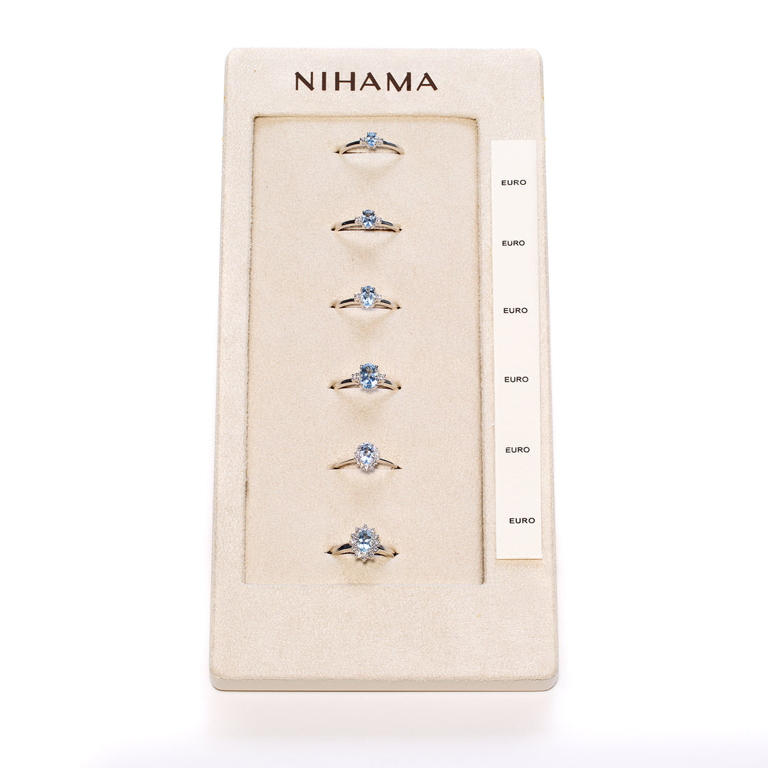 Nihama package an 5072/5073/5093/5141/5190/5191 9kt oval 4x3 5x4/6x4/7x5 aquamarine N.LIGHTBOX.36-9K