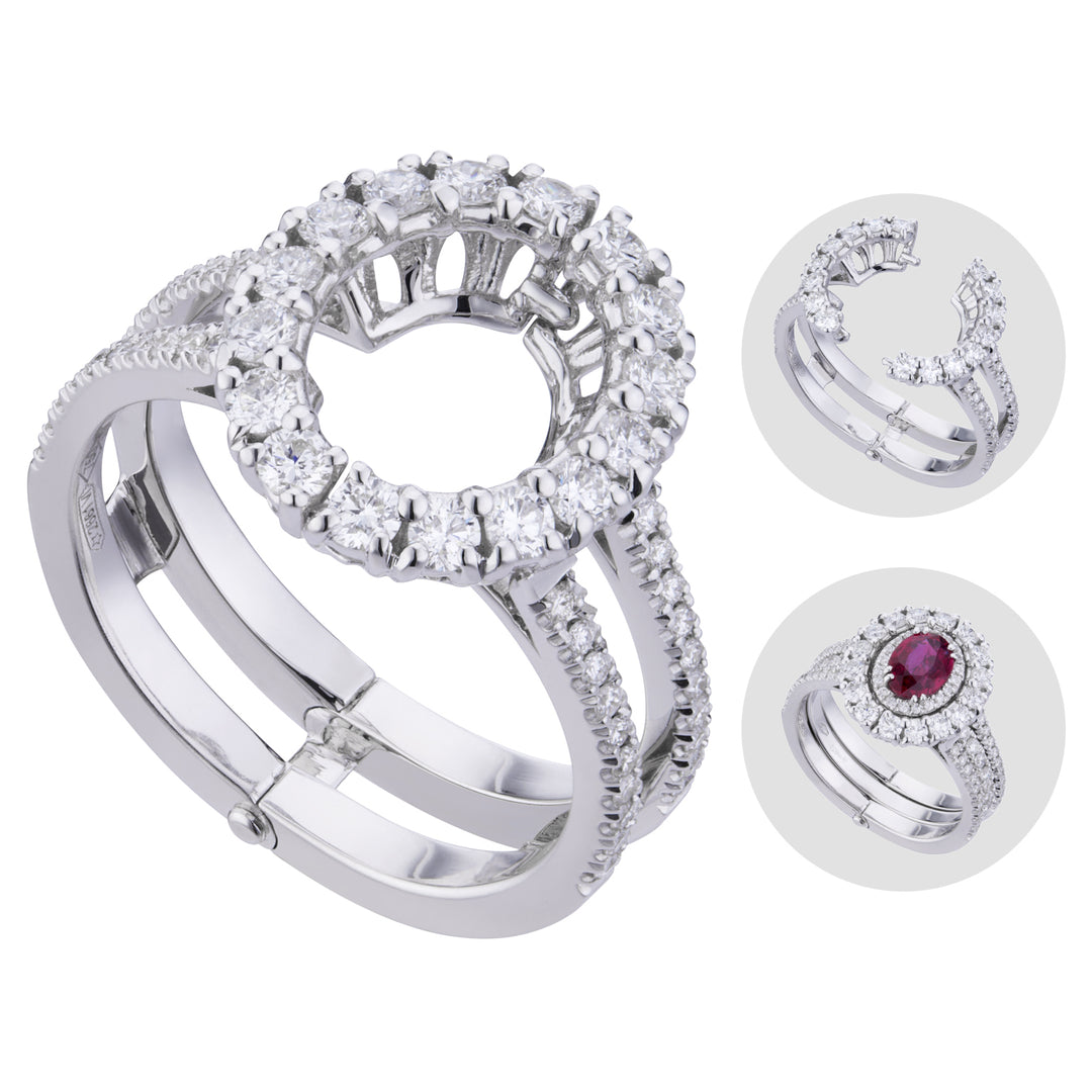 Golay openable ring contour + oval stem 6x8 ACAP02DI-20017110018