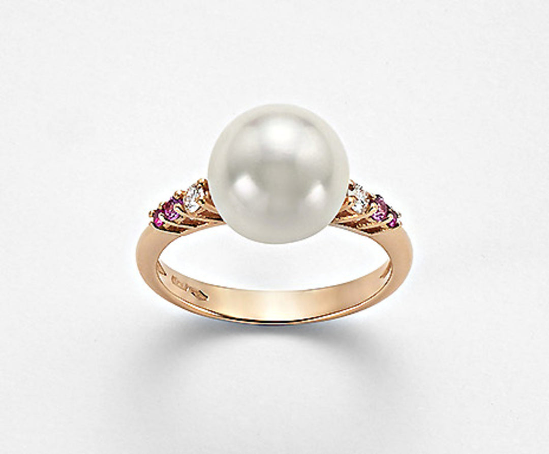 Mikiko an 18k fw 10/10.5 diam 0.10 ct pink sapphire 0.09 ct rubies 0.04 ct MA0693O3FABI100
