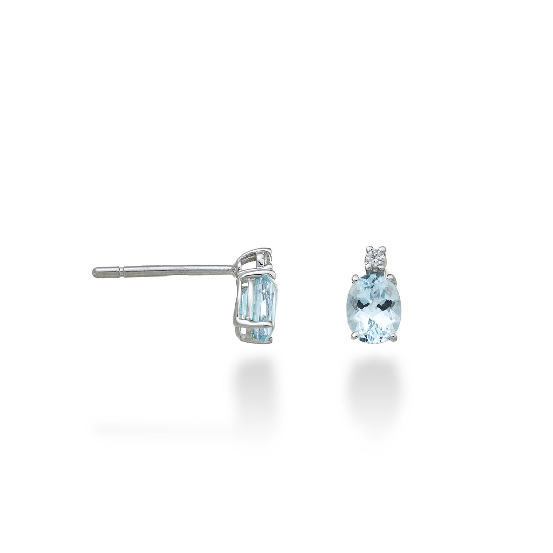Nihama or 9k oval aquamarine 5x4 ct.0,60 diam. 0.02 ct NO5163R4AM