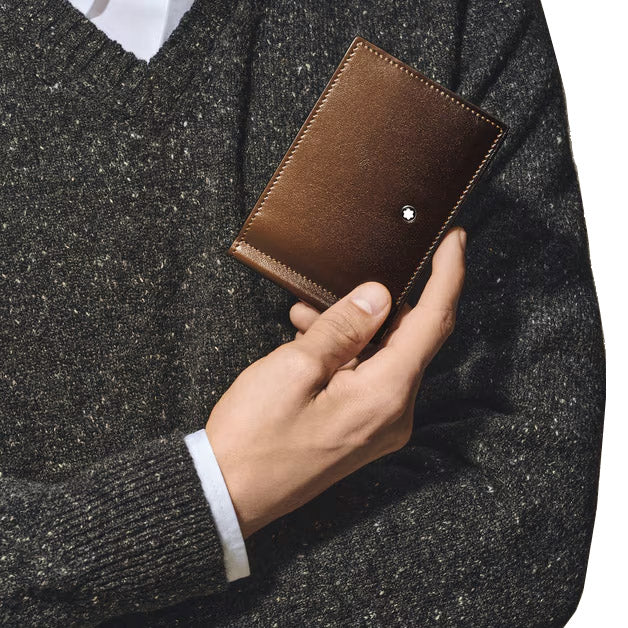 Montblanc 6-pocket wallet with money clip Meisterstück Gradient brown 220316