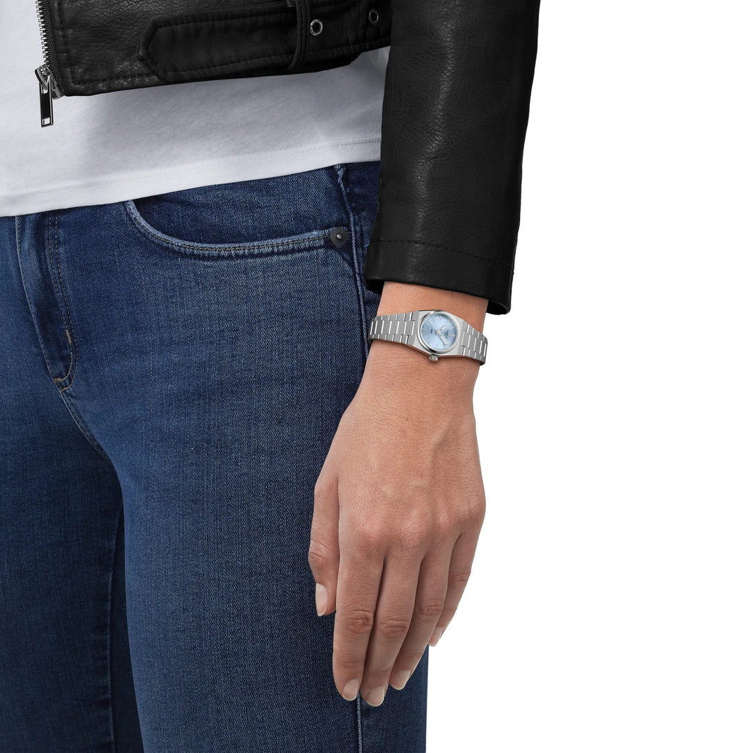 Tissot watch PRX 25mm light blue quartz steel T137.010.11.351.00