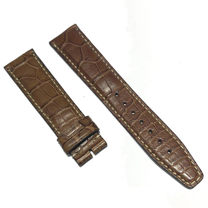 IWC Spezzoni Caighdeán Briseadh Mopian Brown Alligator 20/18 do Ardiglione Iwa11536 Buckle