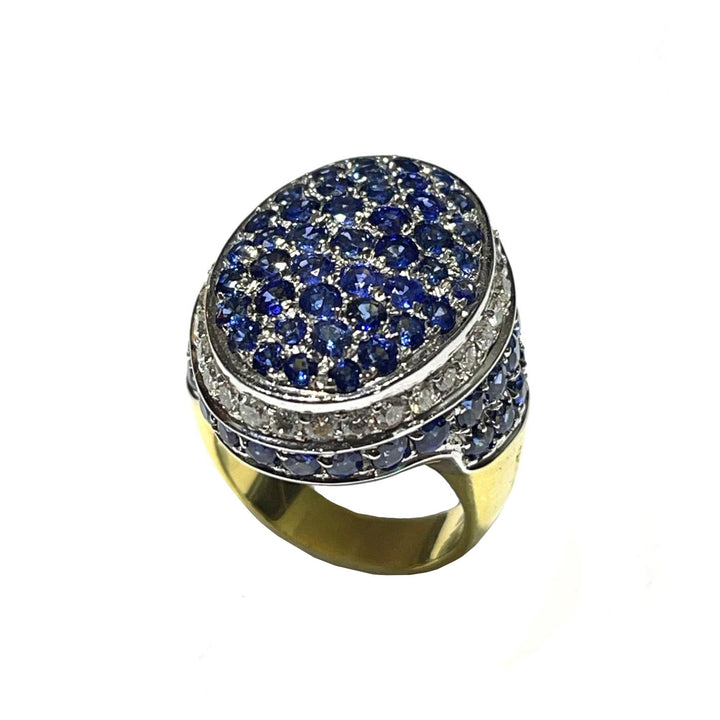 Fáinne óir fáinne óir 18kt diamaint sapphires 0056AG