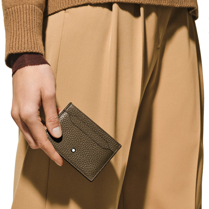 Montblanc card holder 5 compartments chestnut brown 220218