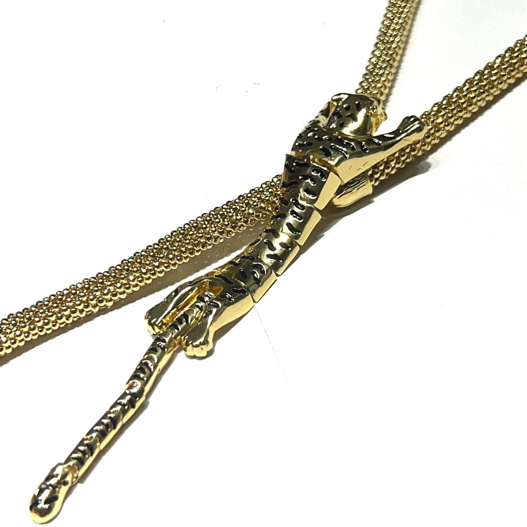 Federica Rossi Latch Leopard necklace bronze PVD finish 18kt yellow gold FR.CO.30