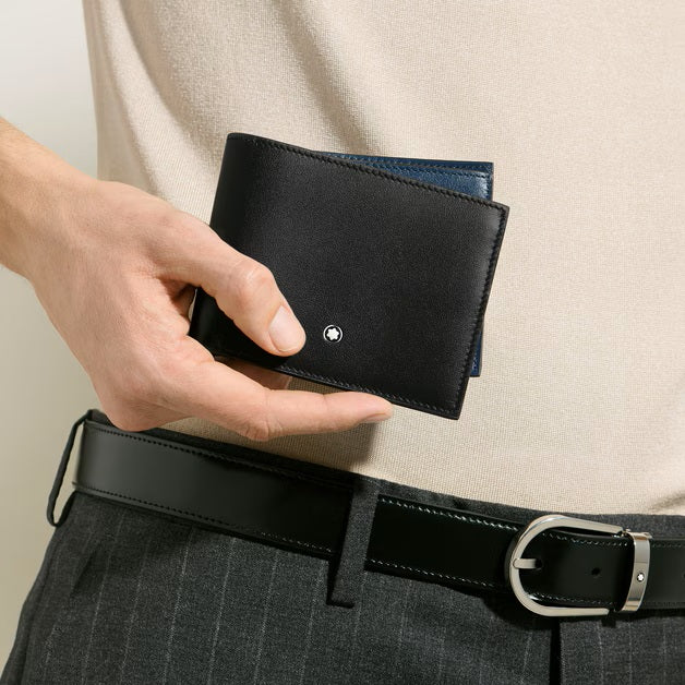 Montblanc 6-pocket wallet in black Meisterstück leather 221320