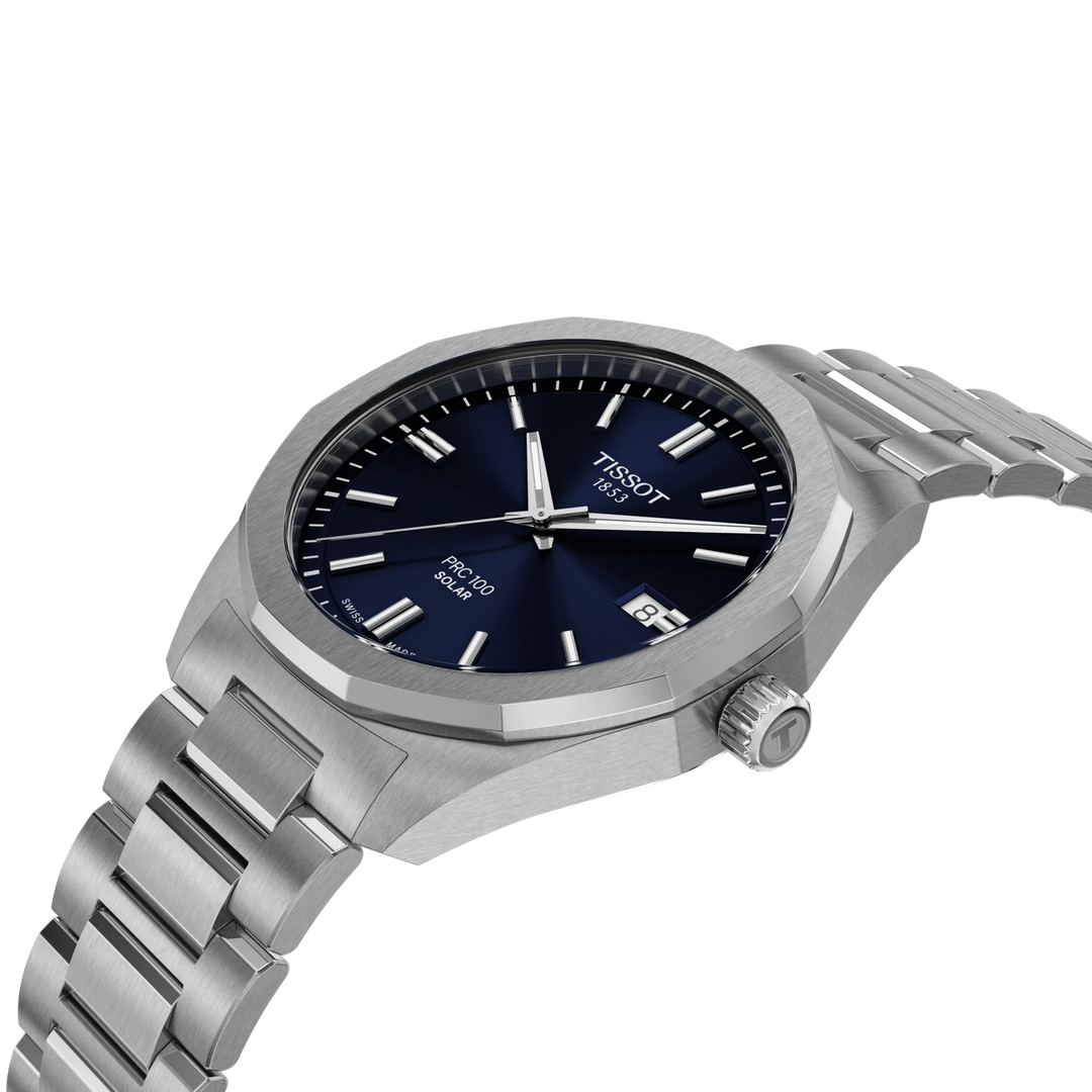 Tissot PRC 100 Solar 39mm blue quartz steel T151.422.11.041.00