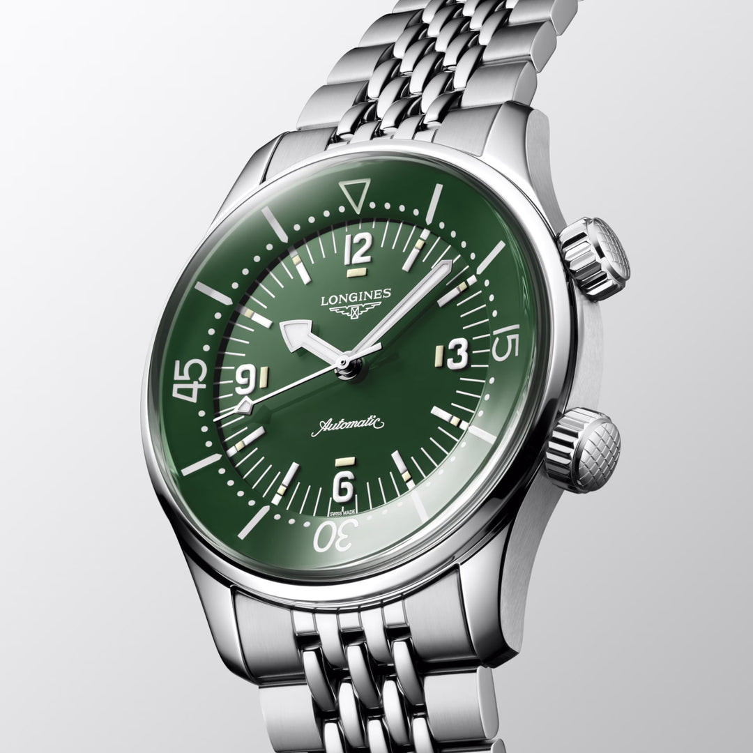 Longines Legend Div 39mm Féach ar Chruach Glas Uathoibríoch L3.764.4.4.06.6