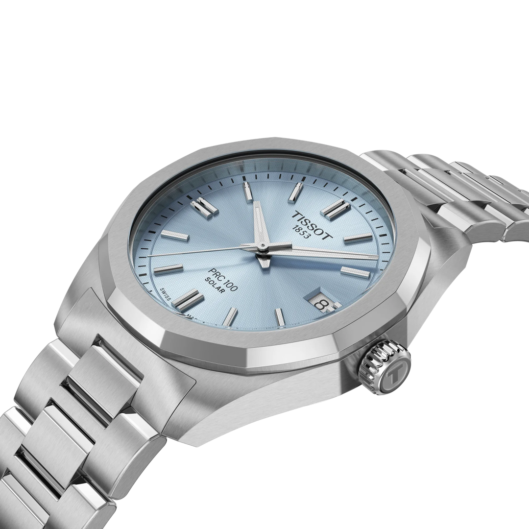 Tissot PRC 100 Solar 39mm light blue quartz steel T151.822.11.351.00