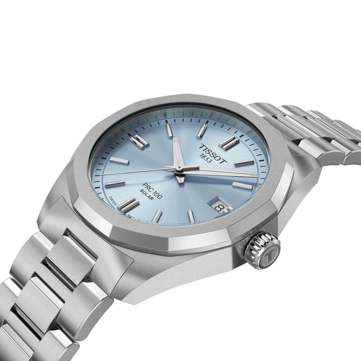 Tissot PRC 100 Solar 39mm light blue quartz steel T151.822.11.351.00