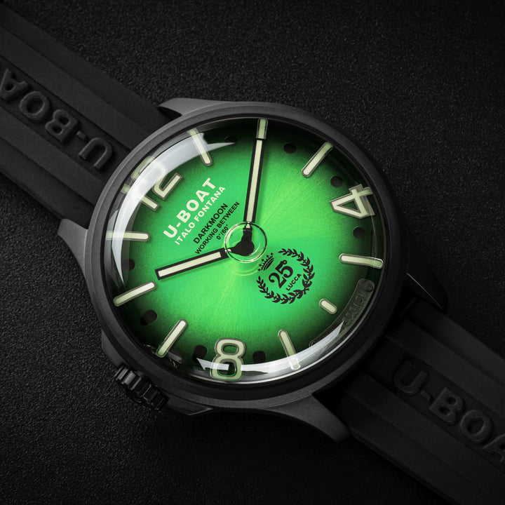 U-BOAT watch Darkmoon 25° Limited Edition Green Soleil 46mm blue quartz steel black PVD finish 2030