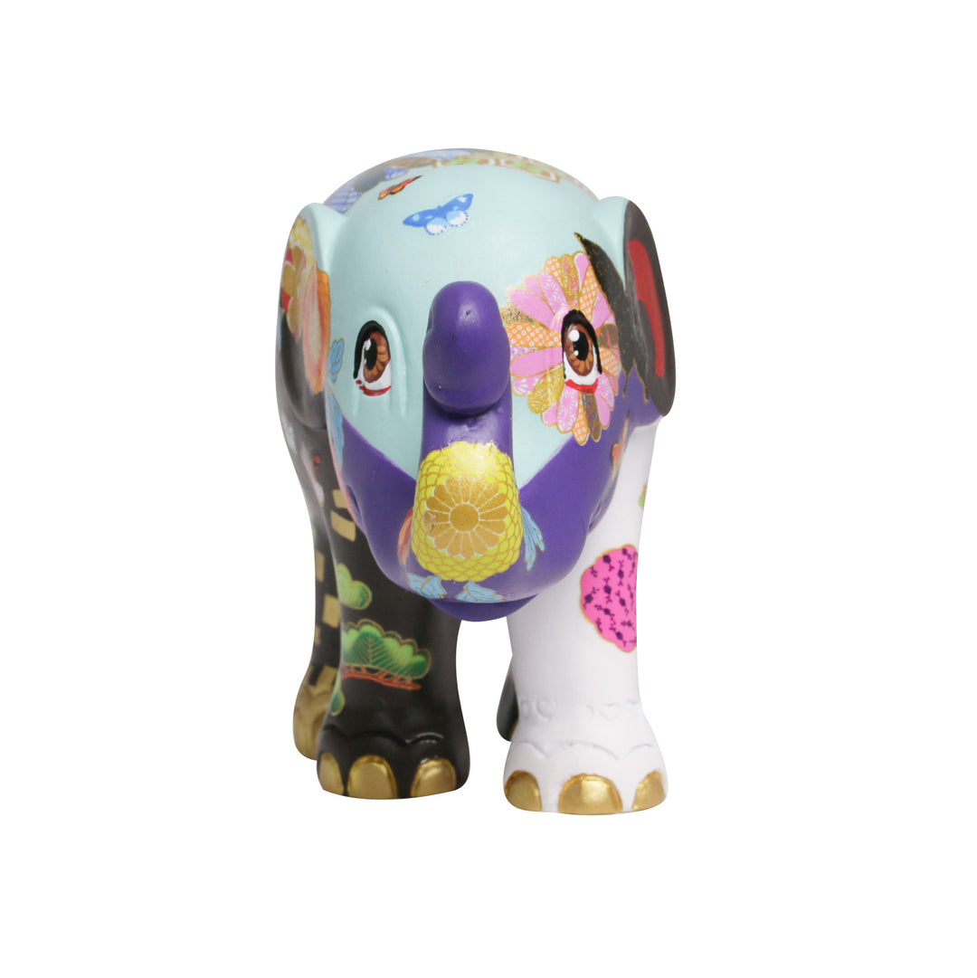 Elephant Parade elephant Happy Kiku 15cm Limited Edition By Chris Chun UK National Tour 2013 HAPPY KIKU 15