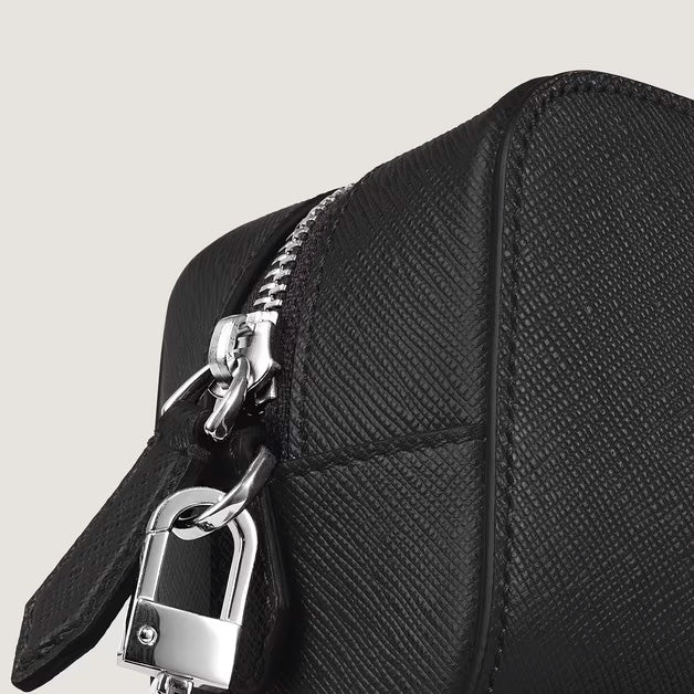 Montblanc small Sartorial black leather toiletry bag 221572