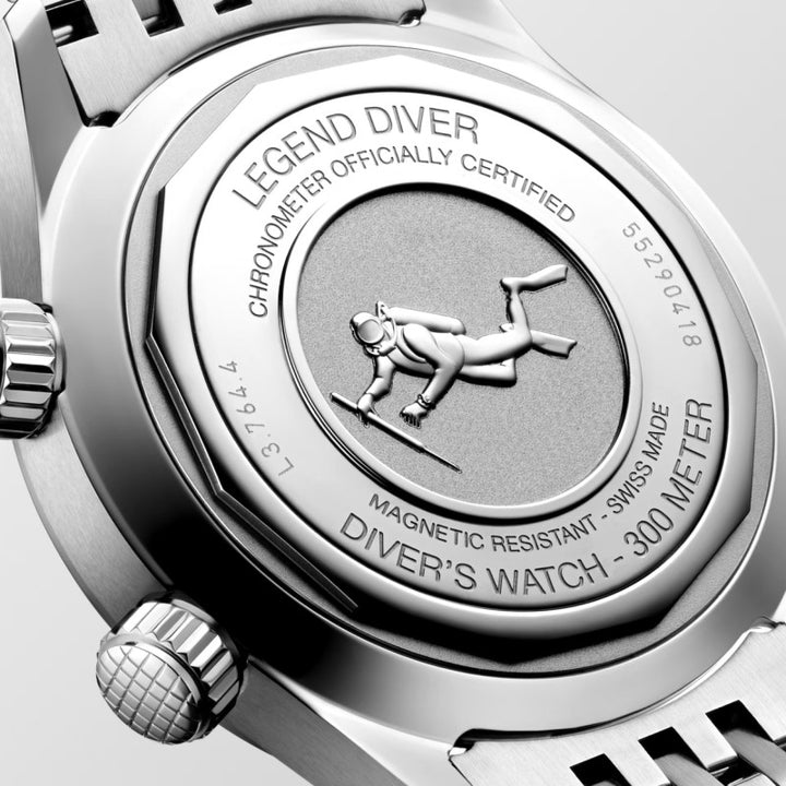 Longines Legend Diver watch 38mm white automatic steel L3.764.4.99.6