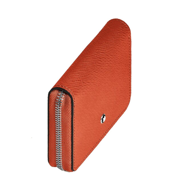 Montblanc wallet 2 mini pockets Sartorial leather tangerine 221340