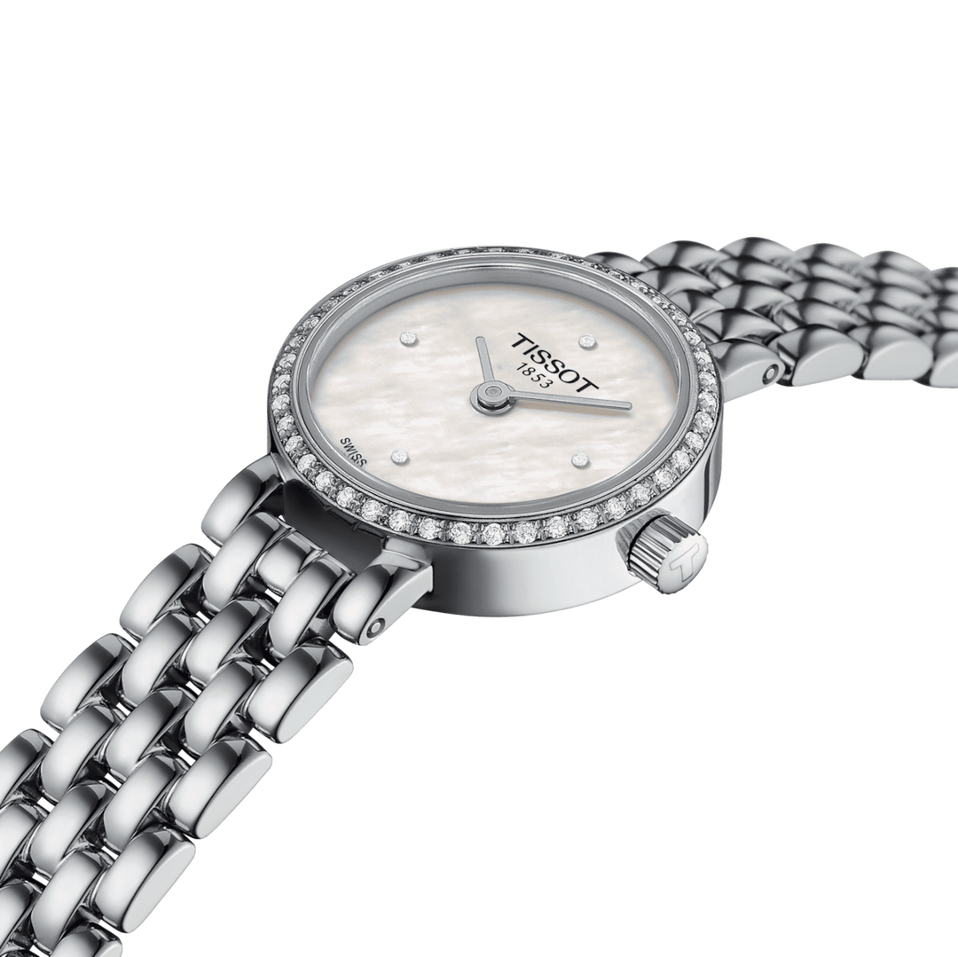 Tissot Watch Babhta Lovely 19.5mm Madreperper Diamonds Grianchloch Cruach T140,009.61.116.00