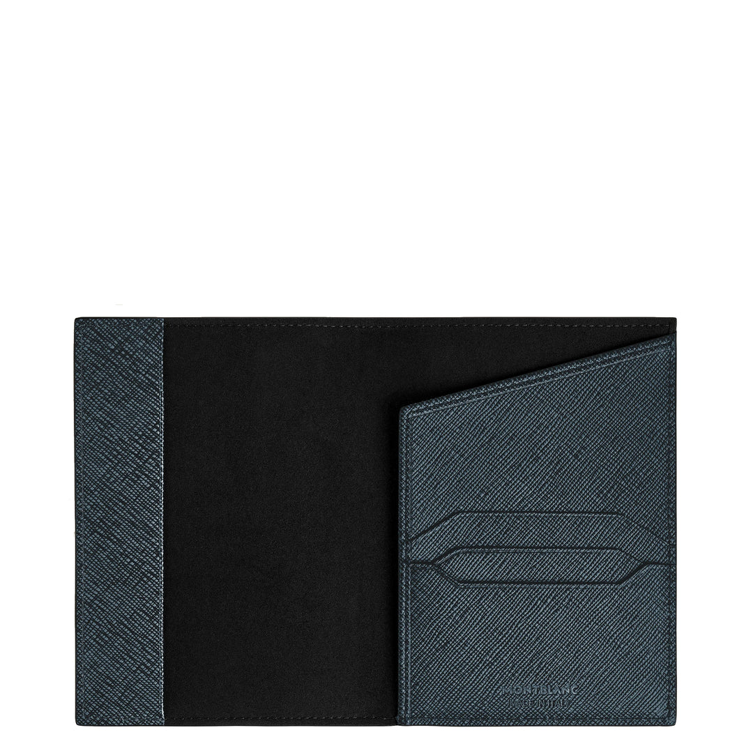Montblanc Sartorial Tweed Blue Passport Case 220433
