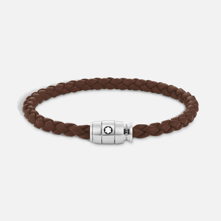 Montblanc 3-ring steel bracelet and Meisterstück Brown Fawn leather size L 13600268