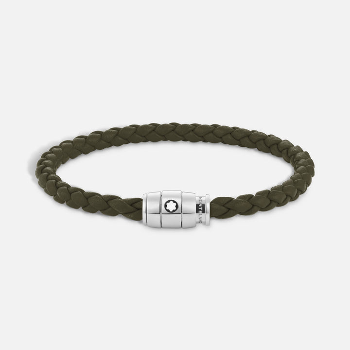 Montblanc 3-ring steel bracelet and Meisterstück Kaki leather size L 13600568