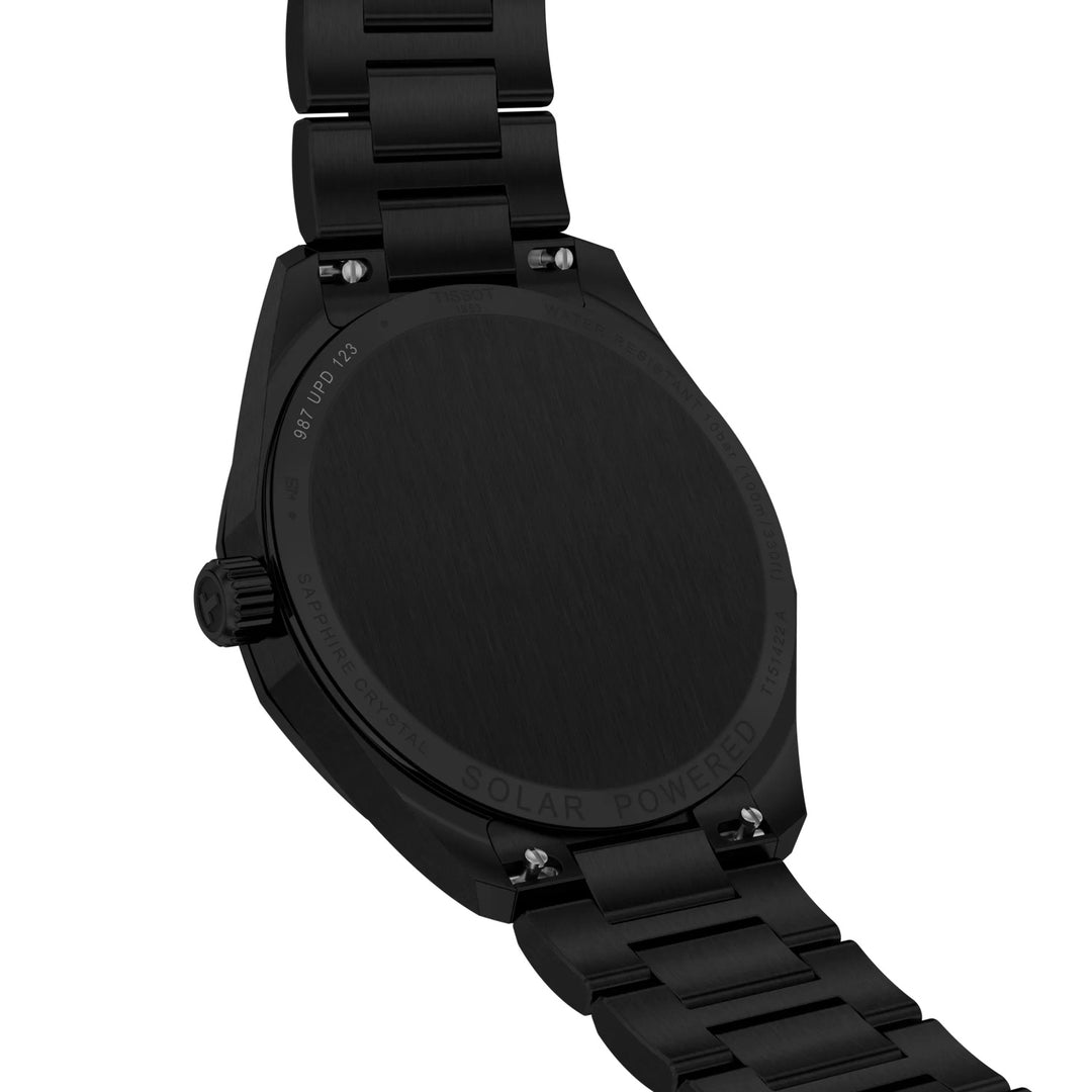 Tissot watch PRC 100 Solar 39mm black quartz steel black PVD finish T151.422.33.051.00