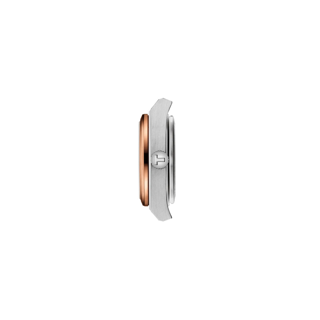 Tissot watch PRX 25mm mother of pearl quartz steel PVD finish rose gold T137.010.21.111.00