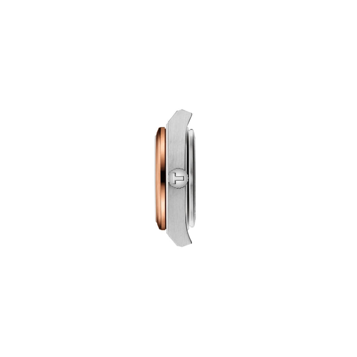 Tissot watch PRX 25mm mother of pearl quartz steel PVD finish rose gold T137.010.21.111.00